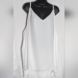NWT Women's Torrid Creamy White Layered Flowy Camisole/Tank | Size 4‎ (26)